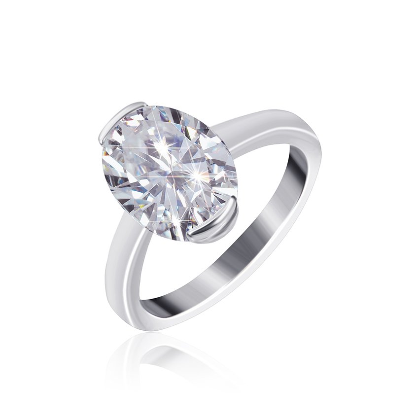 

Серебряное кольцо Silvex925 с фианитом 17.4 мм модели КК2Ф/378-З