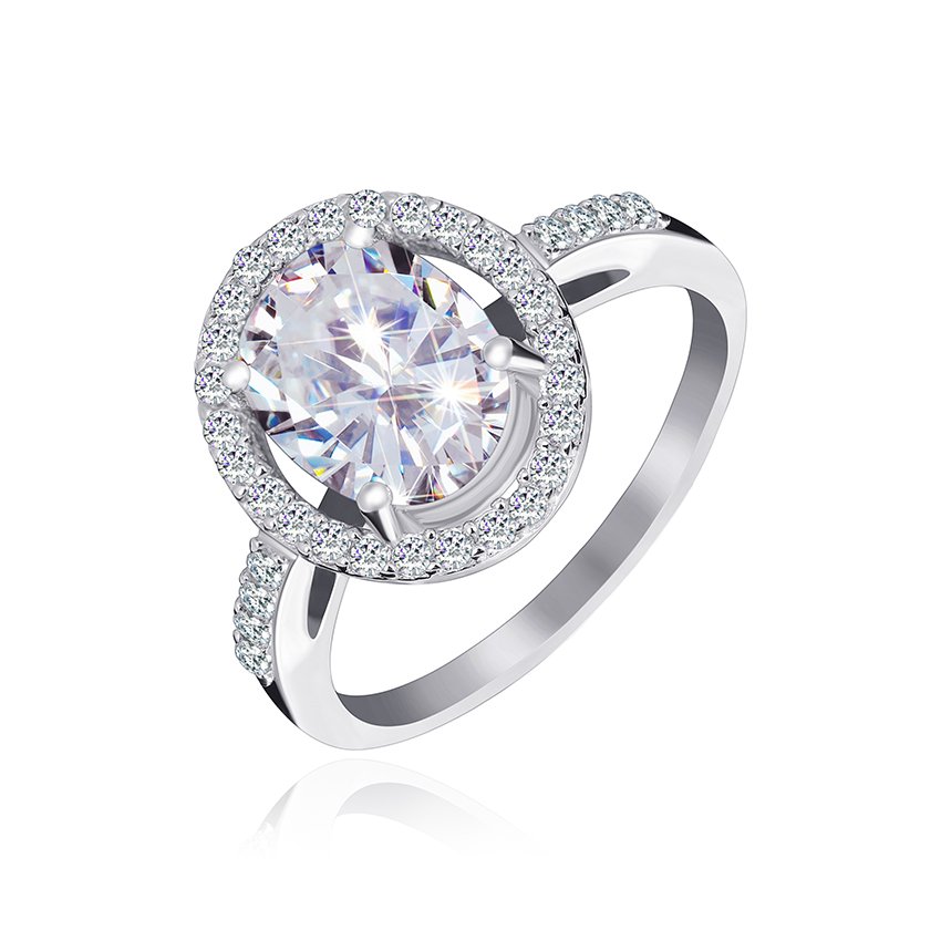 

Серебряное кольцо Silvex925 с фианитом 18.1 мм модели КК2Ф/390-К