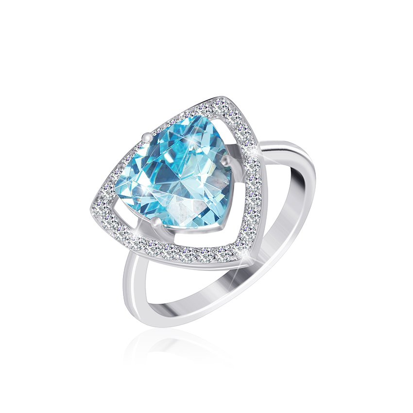 

Серебряное кольцо Silvex925 с фианитом 15.9 мм модели КК2ФТ/409-В