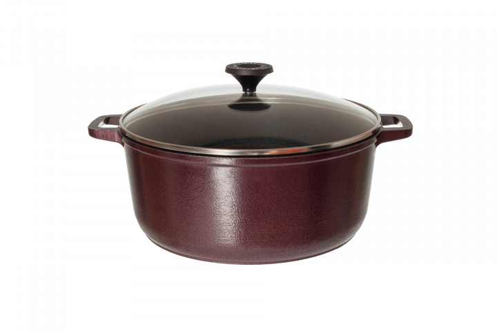 

Кастрюля ПроЛис Metallic Borderaux со стеклянной крышкой 6 литров бордо (Ку-006АД )