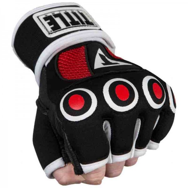 

Бинт-перчатки Гелевые TITLE Boxing Rage Fist Wraps (M) Черные с красным