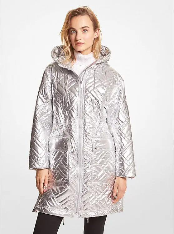 Куртка демісезонна подовжена з капюшоном жіноча Michael Kors Metallic Cir? Puffer JH1205980Y M Сіра від Rozetka на платформі USKIDKA Акція на Куртка демісезонна подовжена з капюшоном жіноча Michael Kors Metallic Cir? Puffer JH1205980Y M Сіра від Rozetka