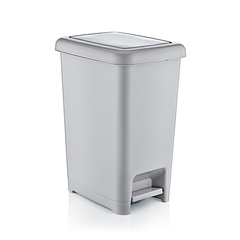 

Мусорное ведро с педалью 10 л Slim Dunya Plastik 01042, Серый