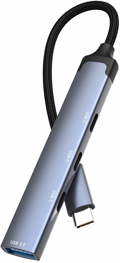 USB-хаб СolorWay USB-C 4-в-1 USB-C2.0х3/USB3.0 (CW-HUB07) — фото 3