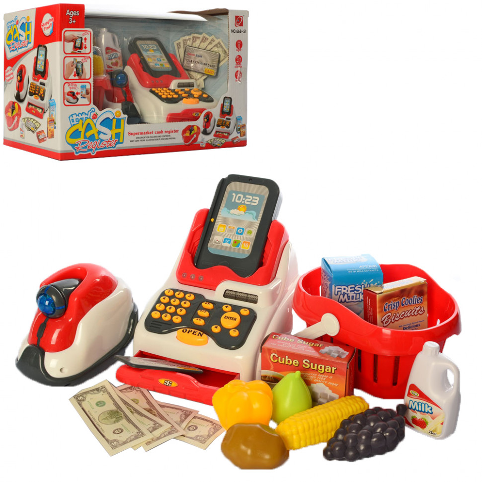 

Игровой набор Limo Toy Кассовый аппарат со сканером и корзиной продуктов (20390010)