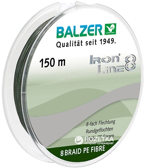 

Шнур Balzer Iron Line 8x 150 м 0.14 мм 10.7 кг Темно-зеленый (12663 014)