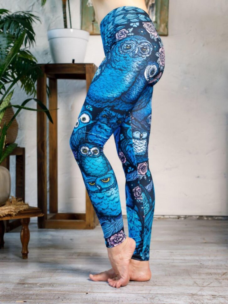 

Женские лосины Marjari Yoga 3D Owls М Цветные