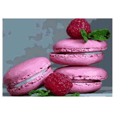 

Набір для розпису за номерами Strateg VA-0779 Малинові макаруни 2 40х50 см (VA-0779-mt)