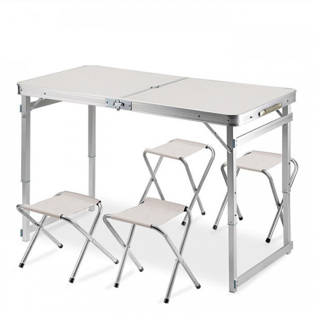 

Стол для пикника со стульями HLV Folding table 120х60 см White