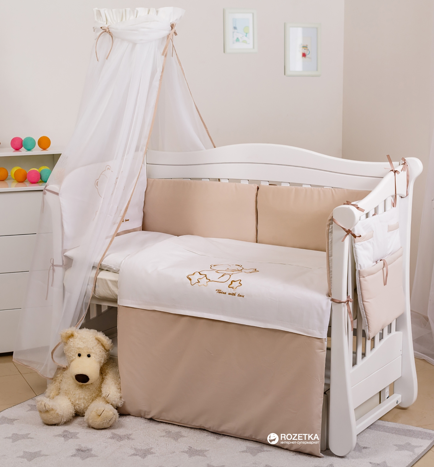 

Комплект постельного белья Twins Dolce D-009 Loving bear 90х120 (6383)