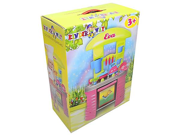 

Детская кухня «Ева» с посудой KINDERWAY (04-405)