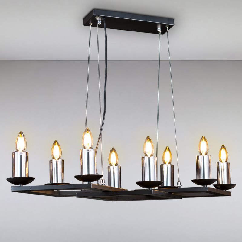 

Люстра свечи подвесная Light House ES-15510/8 черная