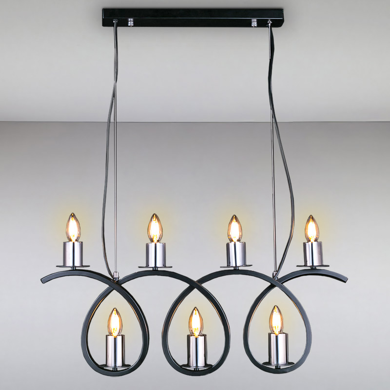 

Люстра свечи подвесная Light House ES-15503/7 черная