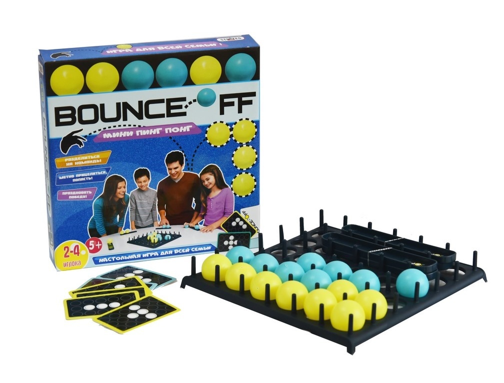 

Настільна розважальна гра 126(рос.) "BOUNCE OFF " у кор-ці 26,5см-26,5см-4,5см