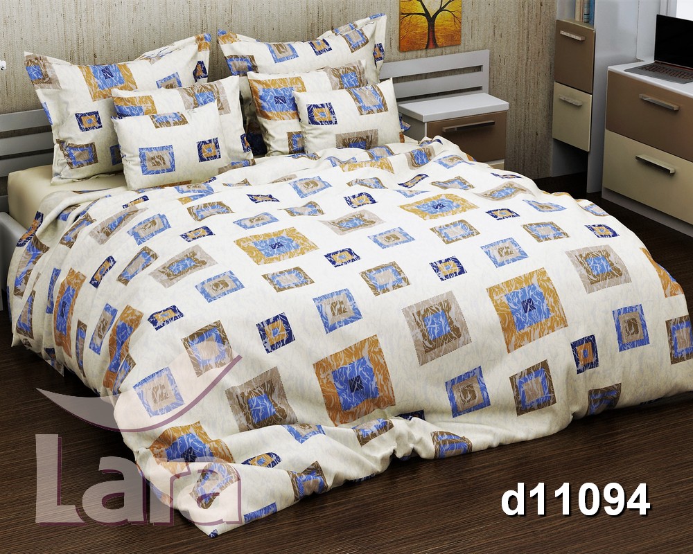 

Постельное белье LARA бязь d11094e евро 4 наволочки в комплекте