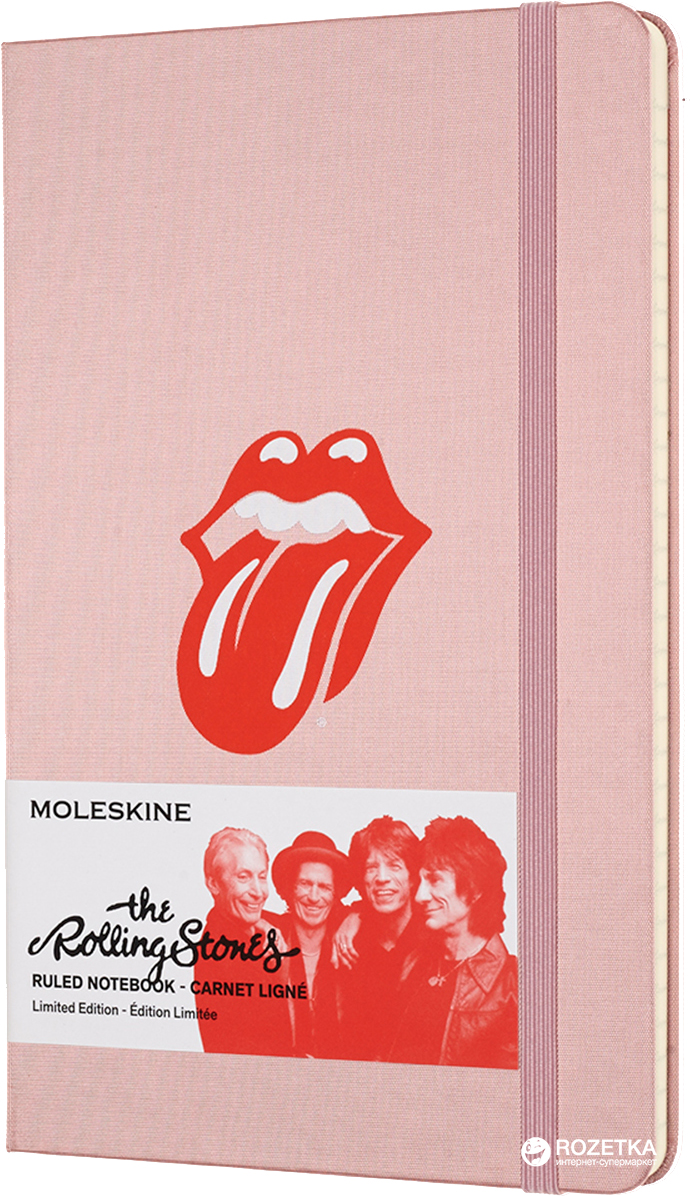 

Записная книга Moleskine Rolling Stones 13 х 21 см 240 страниц в линейку Розовая Ткань (8058341710883)
