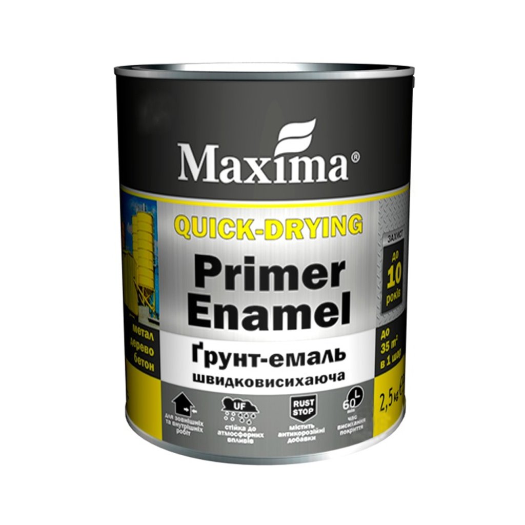 

Грунт-эмаль Maxima 2.5 кг Белая (12039846)