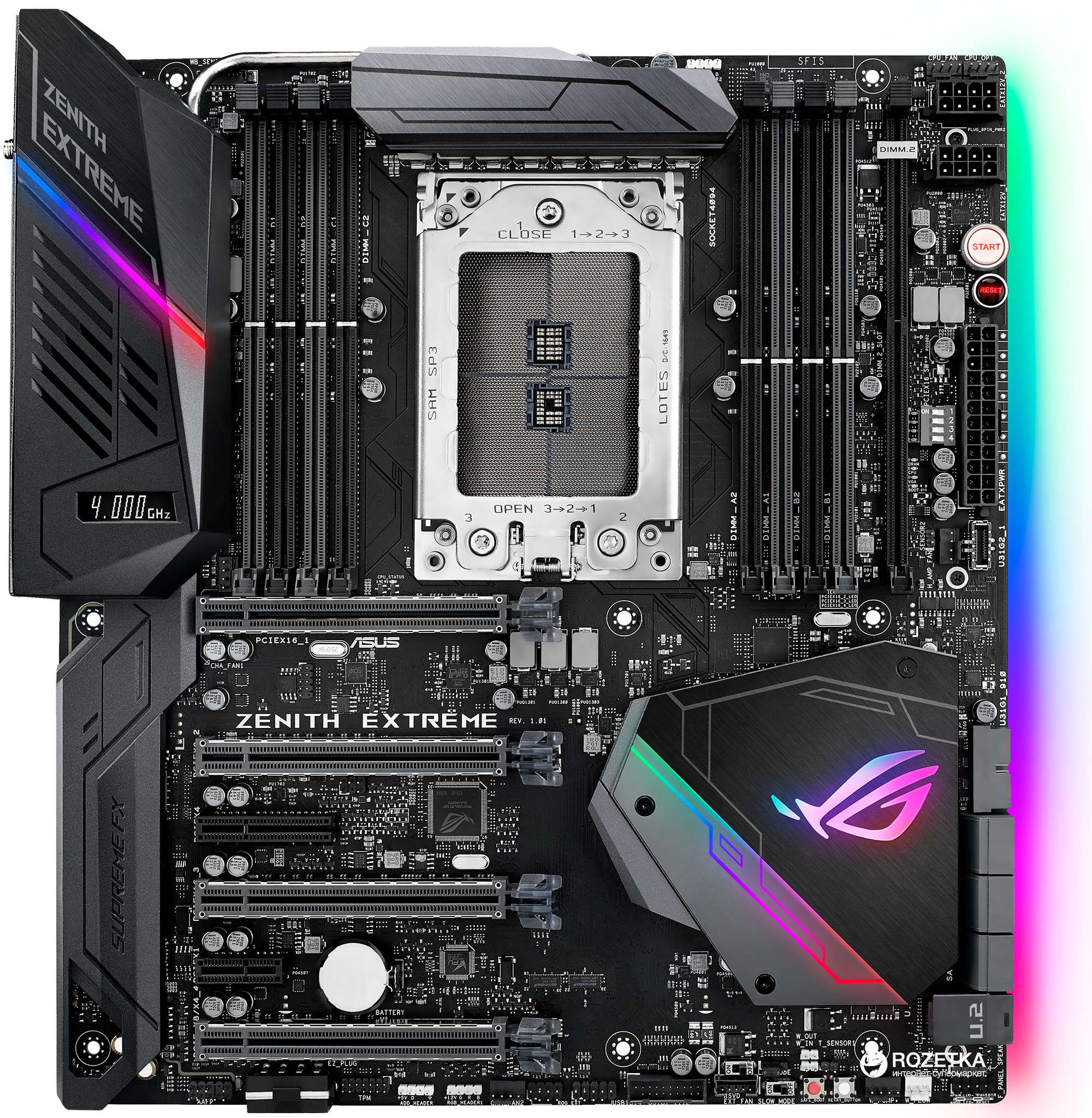 

Материнская плата Asus ROG Zenith Extreme (sTR4, AMD X399, PCI-Ex16)