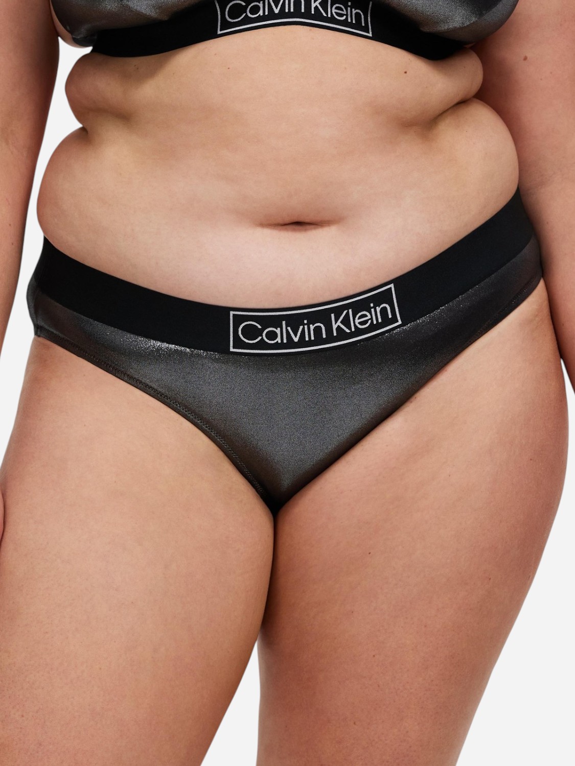 Акція на Нижня частина купальника жіноча Calvin Klein 363047974 2X Срібляста ( 1159829518) від Rozetka