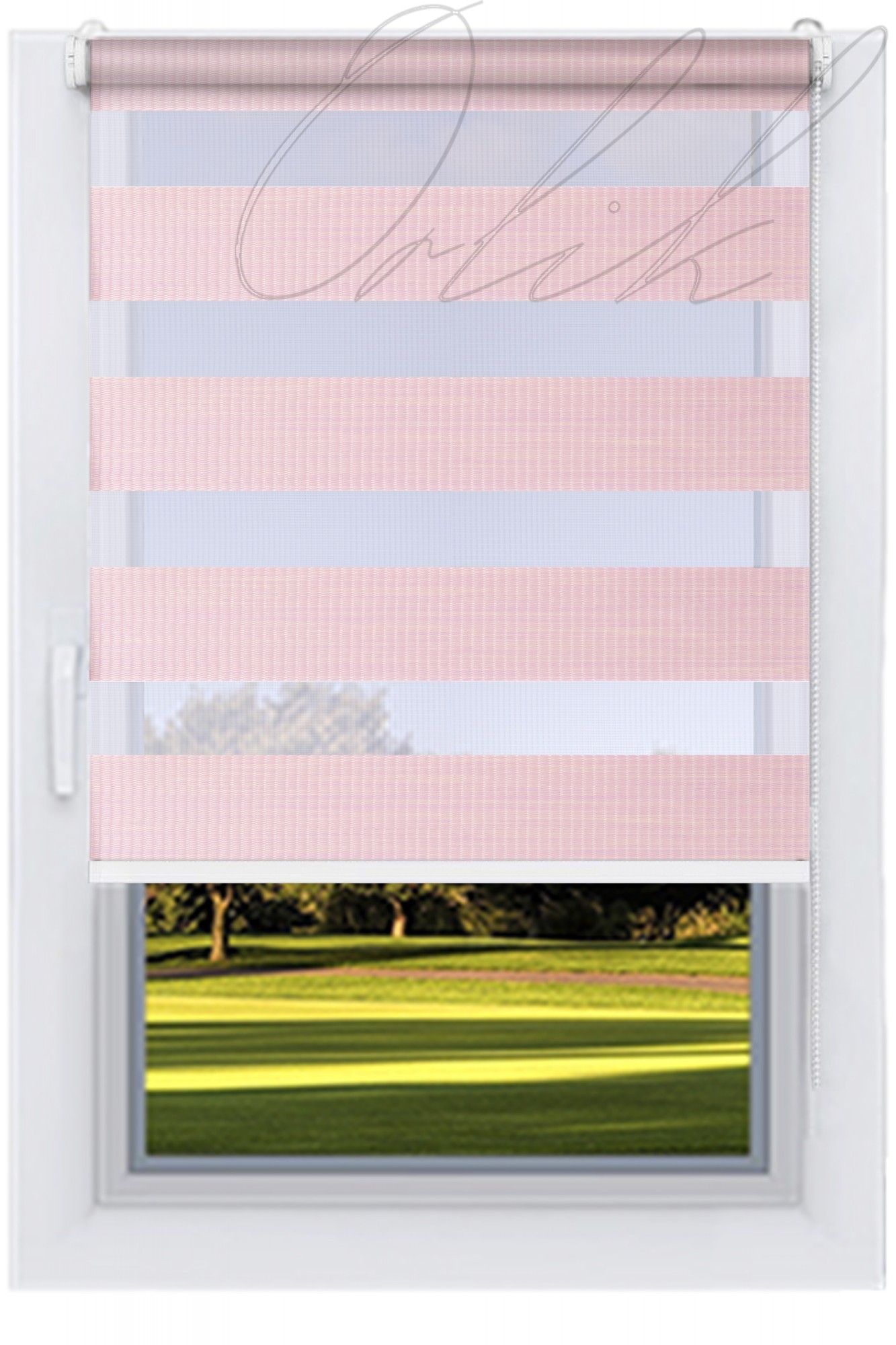 

Ролета тканевая DECOLUX Светло-лиловый 225х160 BAHAMA-2749 День-Ночь вал 25 белый