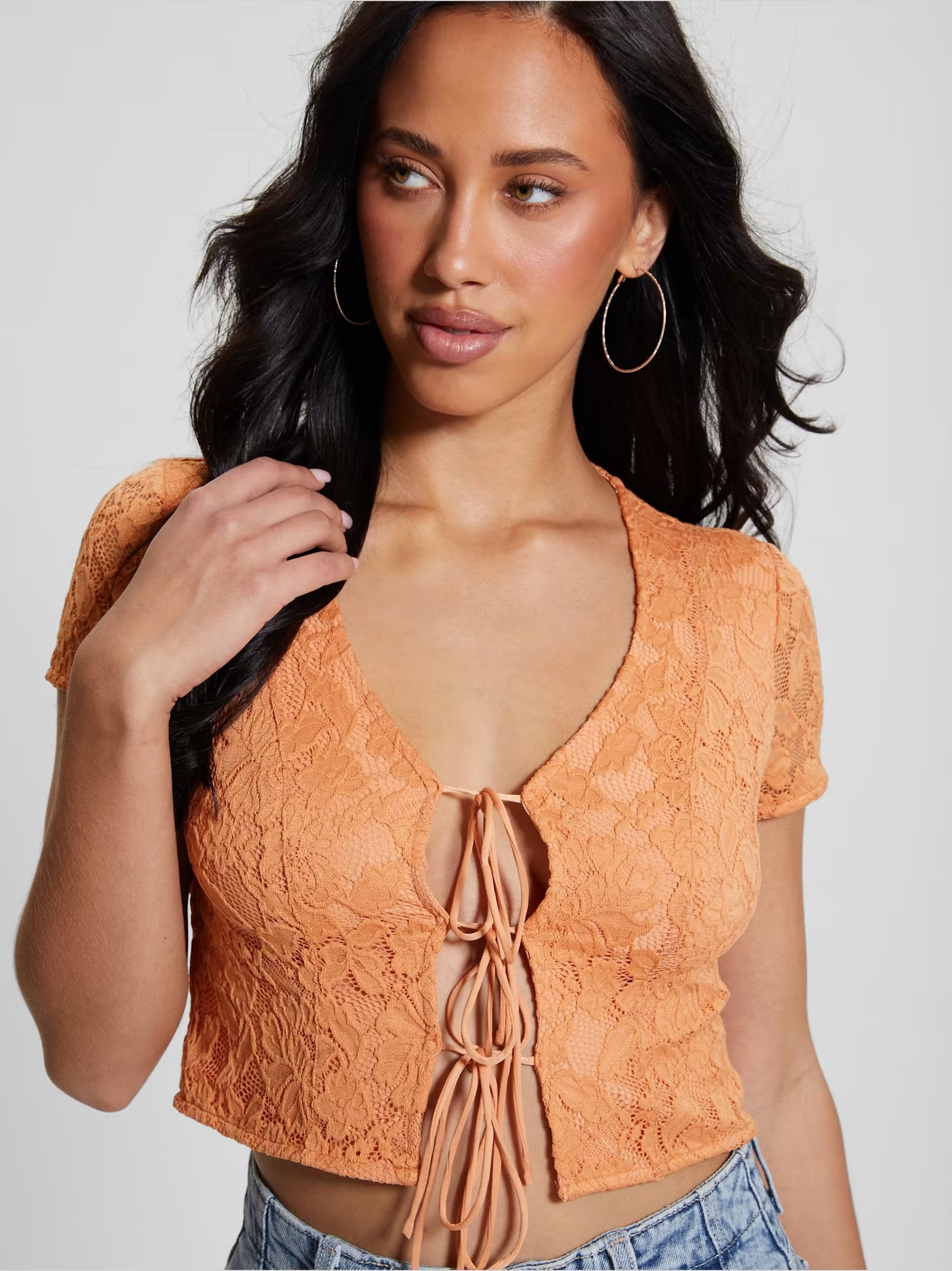 Топ жіночий Guess 588970453 XS Помаранчевий від Rozetka на платформі USKIDKA Акція на Топ жіночий Guess 588970453 XS Помаранчевий від Rozetka