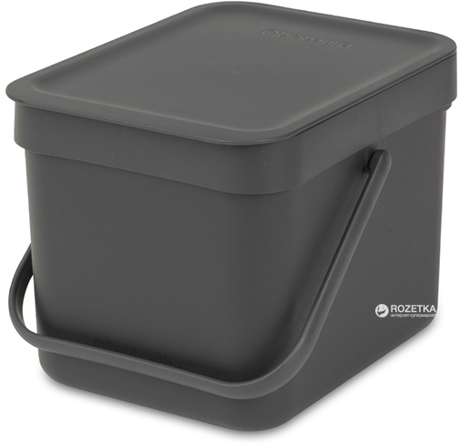 

Ведро для мусора Brabantia Sort&Go 6 л Grey