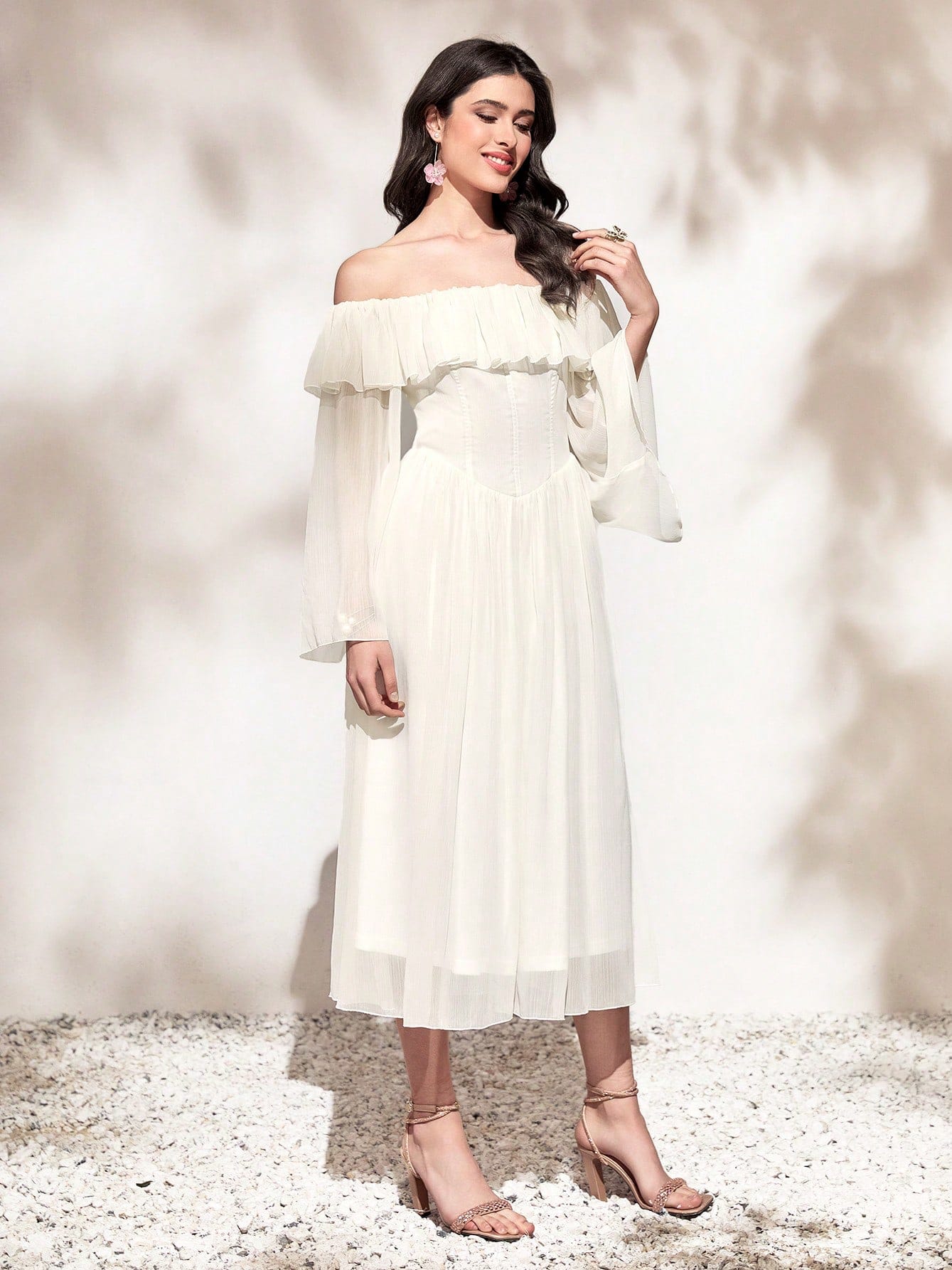 Сукня довга літня жіноча SHEIN GD-00120285 L Біла від Rozetka на платформі USKIDKA Акція на Сукня довга літня жіноча SHEIN GD-00120285 L Біла від Rozetka