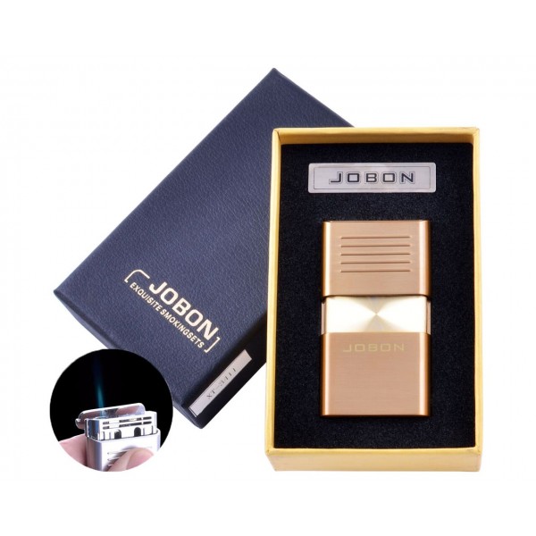 

Зажигалка подарочная Jobon (Острое пламя) №3411 Gold