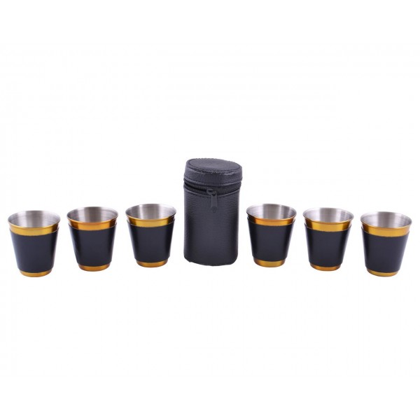 

Походные рюмки из нержавеющей стали (6 шт) №PQ-14-6 Black