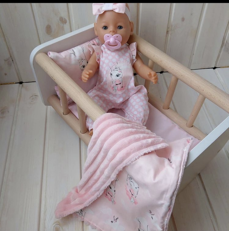 

Кроватка-качалка для куклы Бэби Берн с постелью и комплектом одежды Toys 208965258 Ручная работа