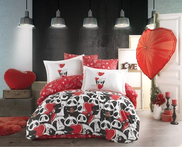 

КПБ HOBBY Poplin Amore 160*220/1*50*70