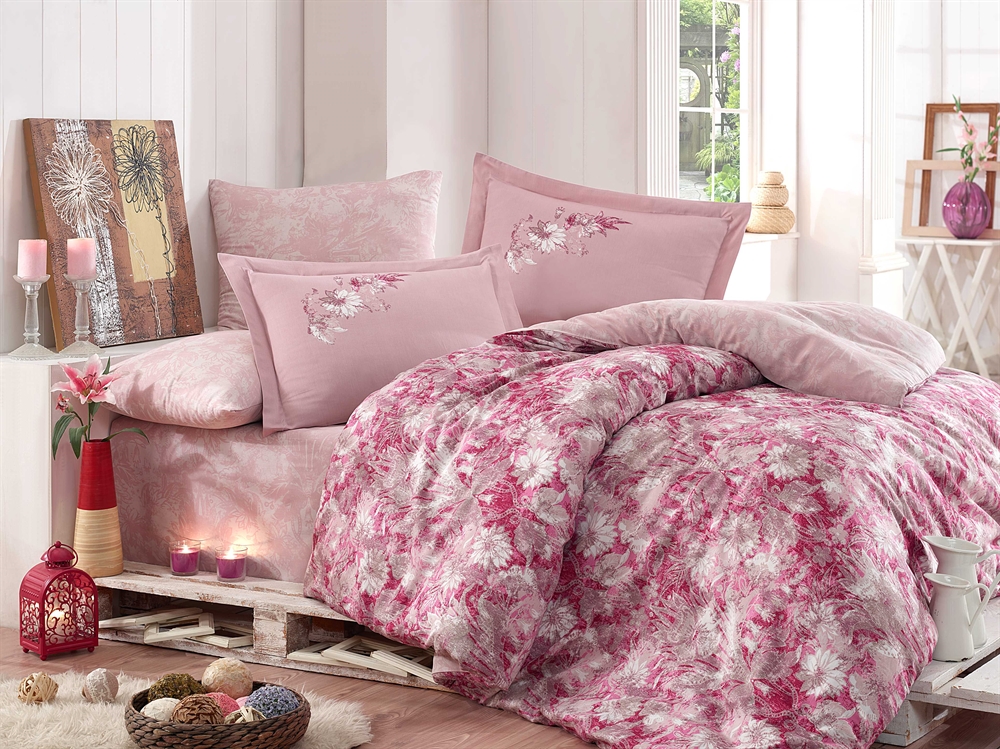 

КПБ HOBBY Exclusive Sateen Romina розовый 200*220/4*50*70
