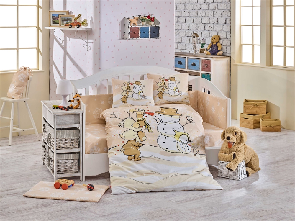 

КПБ HOBBY дет. Snowball бежевый 100*150/2*35*45