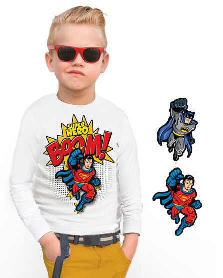 

Лонгслив BiBiClub Superhero 141 см белый