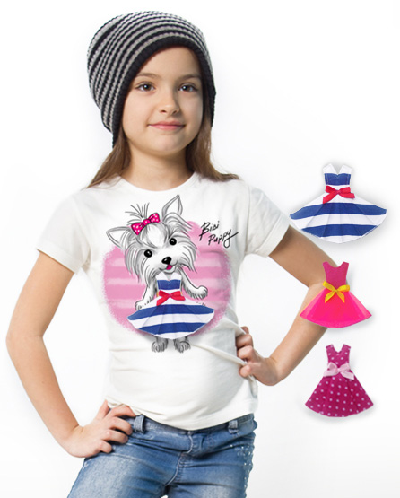 

Футболка BiBiClub Top Puppy 153 см белая
