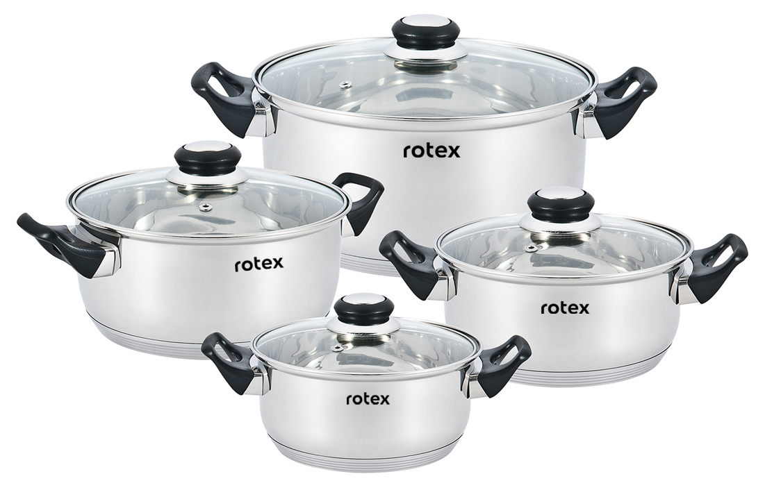 

Набор кастрюль Rotex Bergamo из 8 предметов (RC011-8L Bergamo)
