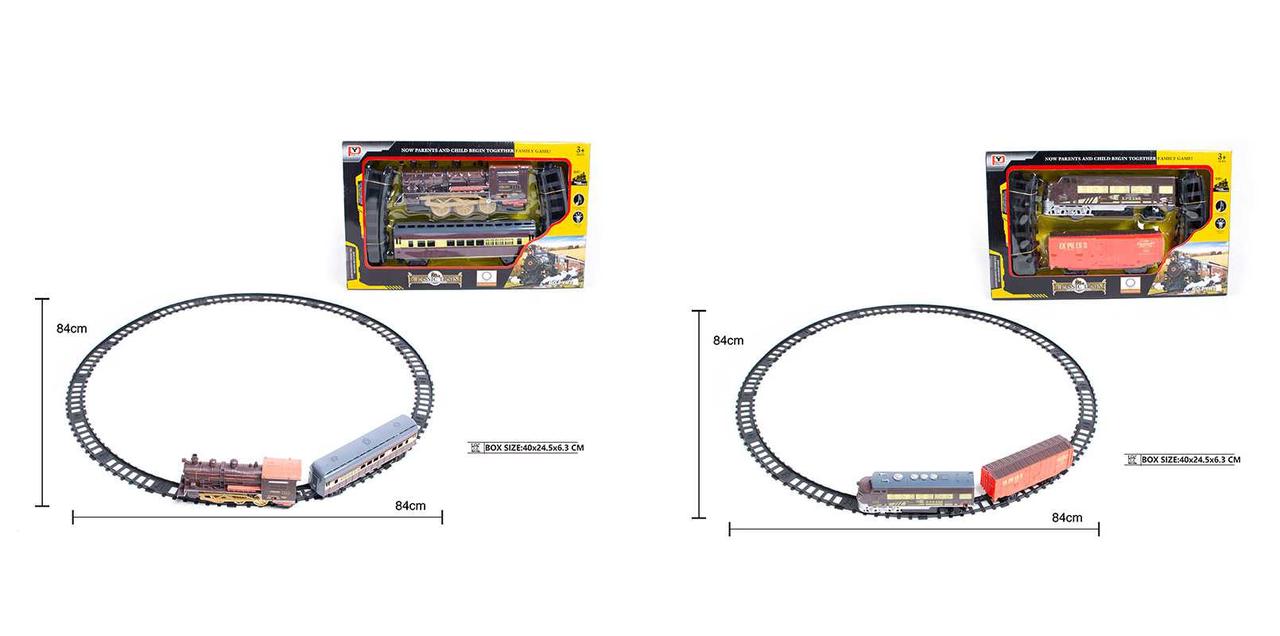 

Детская железная дорога Mетр+ 84-84 см локомотив 22 см с вагонами ездит с дымом