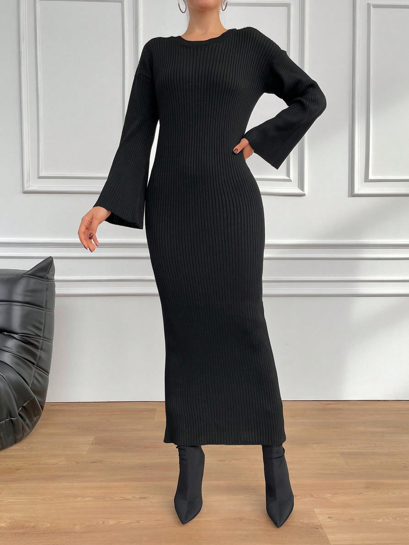 Плаття в'язане міді осіннє тепле жіноче SHEIN GD-00094856 One Size Чорне від Rozetka на платформі USKIDKA Акція на Плаття в'язане міді осіннє тепле жіноче SHEIN GD-00094856 One Size Чорне від Rozetka