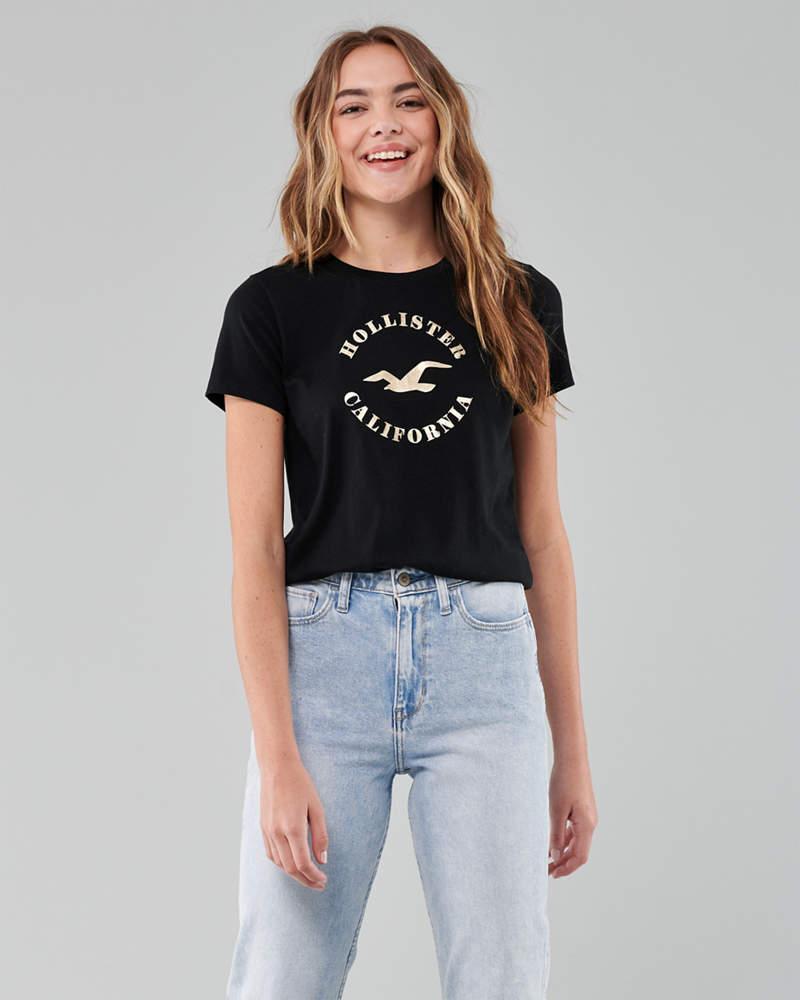 

Черная футболка - женская футболка Hollister HC8196W  Черный, Черная футболка - женская футболка Hollister HC8196W XS Черный