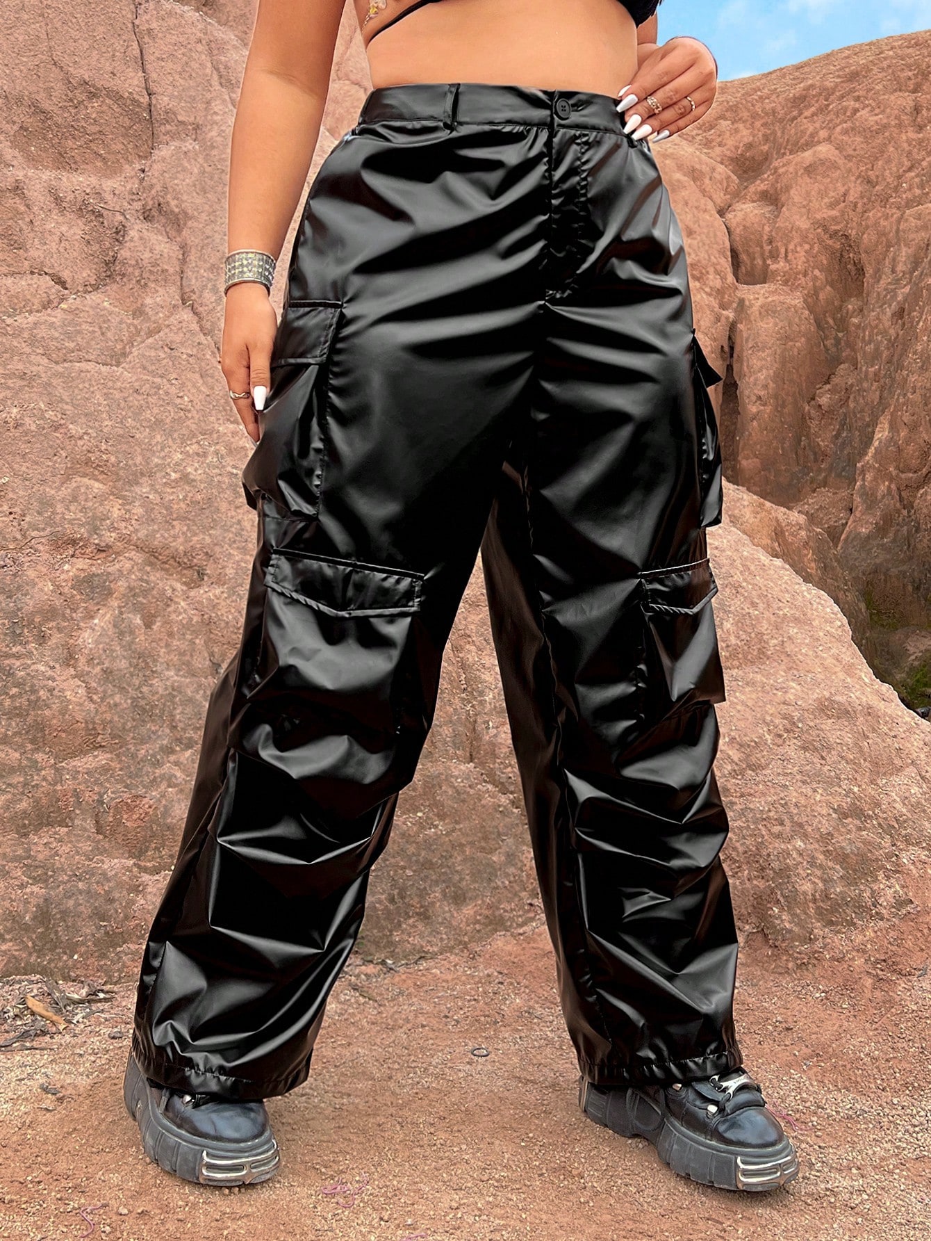 Штани жіночі SHEIN GD-00112158 XL Чорні від Rozetka на платформі USKIDKA Акція на Штани жіночі SHEIN GD-00112158 XL Чорні від Rozetka