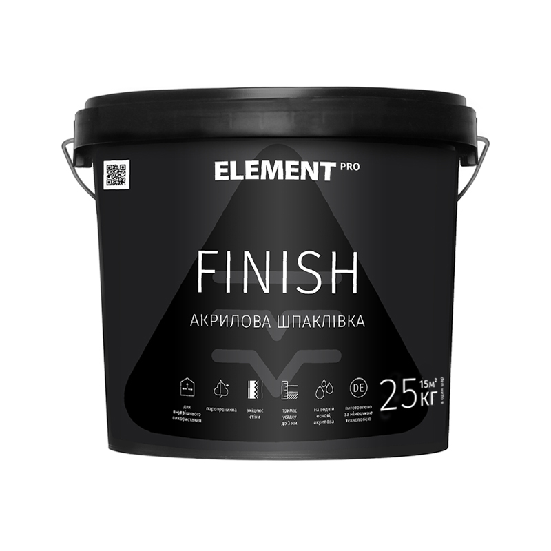 

Финишная акриловая шпатлевка FINISH ELEMENT PRO 25 кг