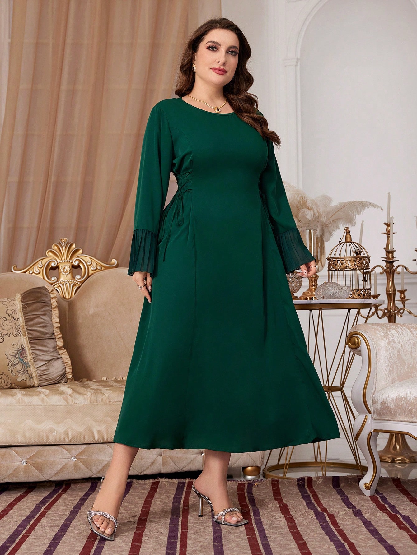 Сукня жіноча SHEIN GD-00135708 XL Темно-зелена від Rozetka на платформі USKIDKA Акція на Сукня жіноча SHEIN GD-00135708 XL Темно-зелена від Rozetka