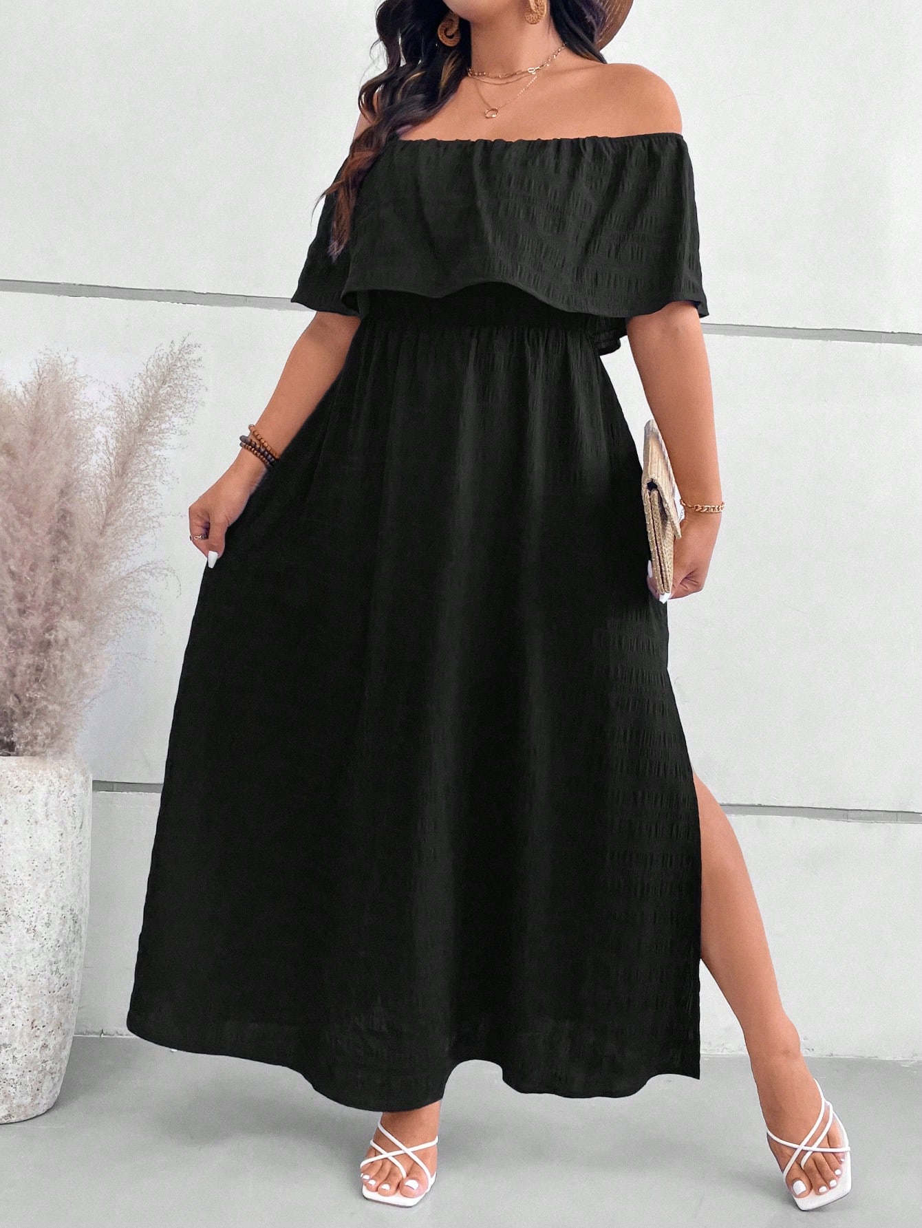 Акція на Сукня жіноча SHEIN GD-00131844 2XL Чорна від Rozetka