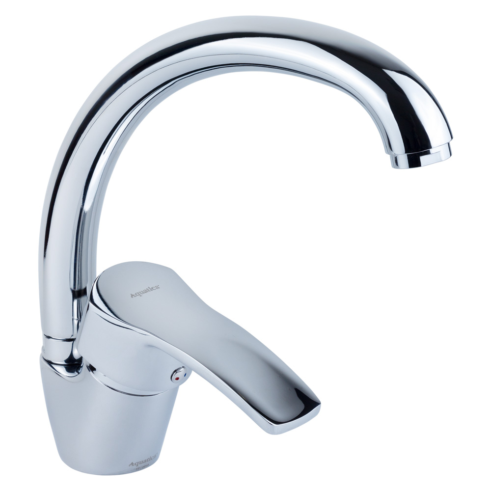 

Змішувач ML Ø40 для кухні гусак вухо на гайці AQUATICA (ML-4B141C)