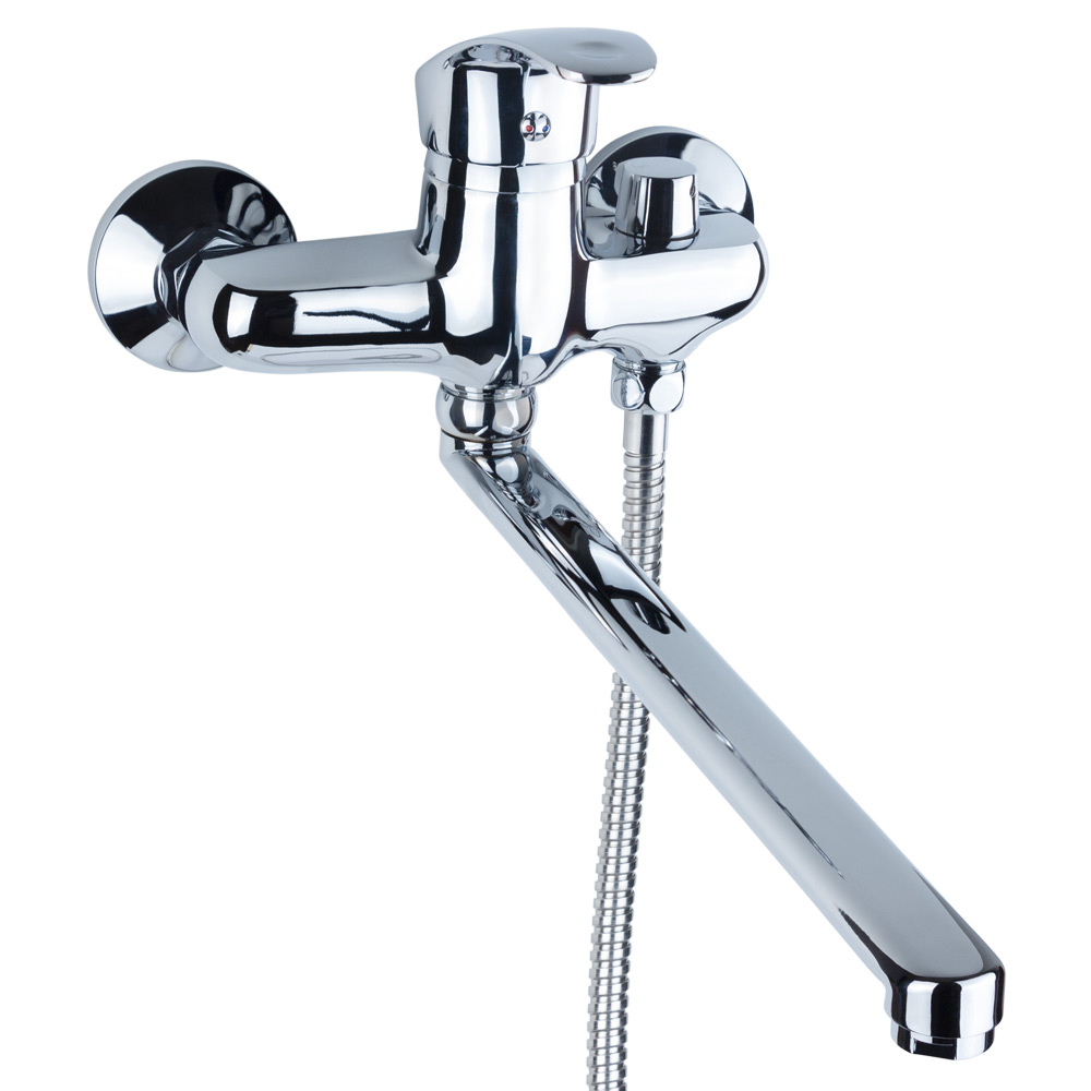 

Змішувач NL Ø40 для ванни гусак прямий 350мм дивертор вбудований картріджний AQUATICA (NL-2C243C)