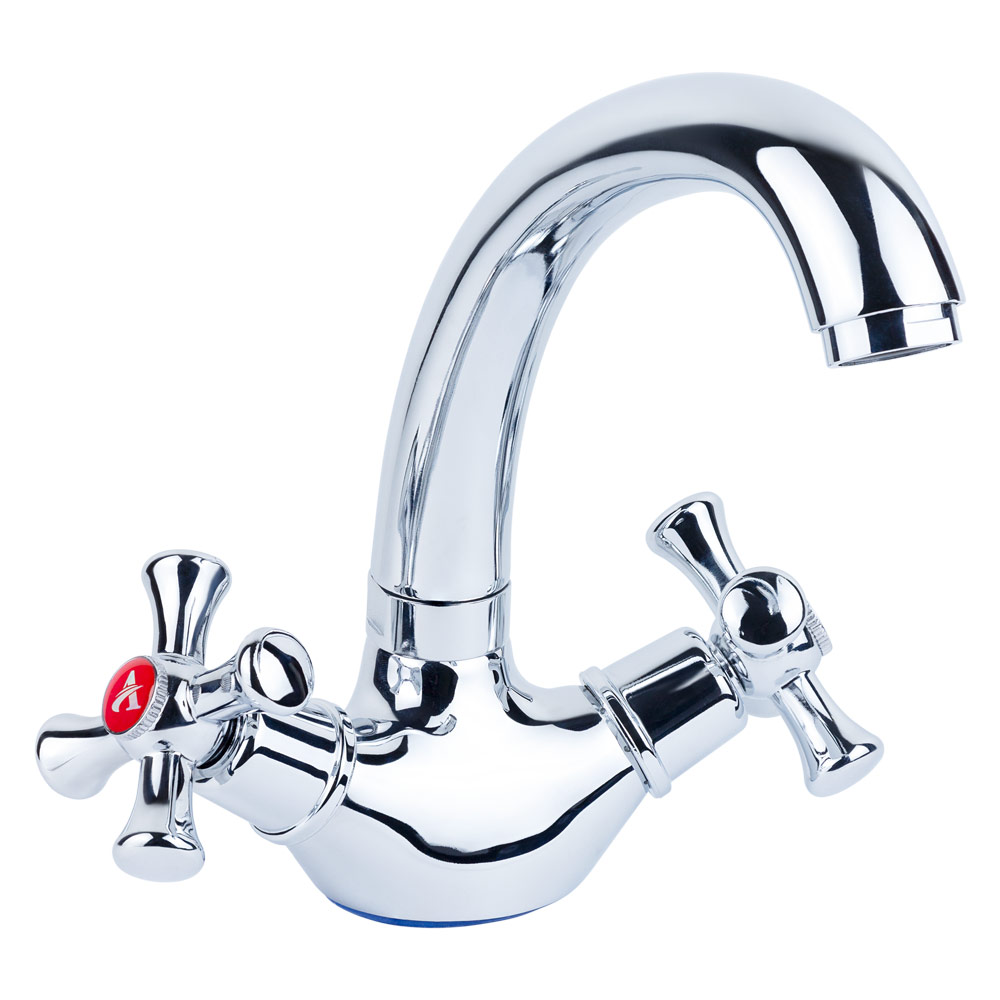 

Змішувач PL 1/2" для кухні гусак короткий вухо на гайці AQUATICA (PL-4B355C)