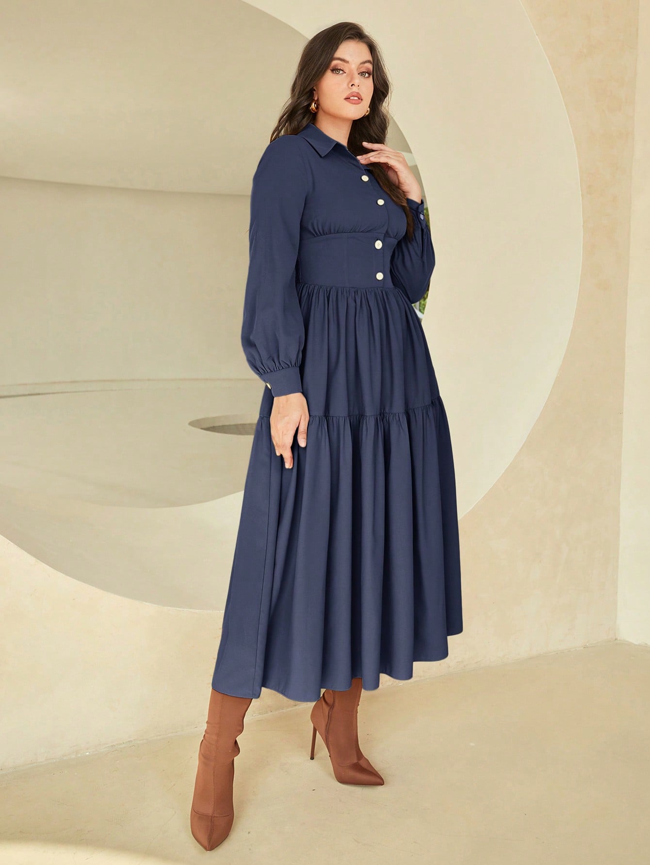 Плаття жіноче SHEIN GD-00151933 XL Темно-синє від Rozetka на платформі USKIDKA Акція на Плаття жіноче SHEIN GD-00151933 XL Темно-синє від Rozetka