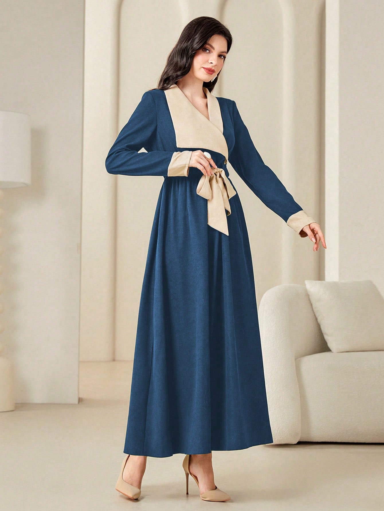 Акція на Плаття жіноче SHEIN GD-00153624 XS Темно-синє від Rozetka