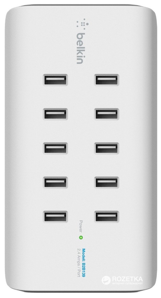 

Станция для зарядки Belkin RockStar 10-Port USB Charging Station