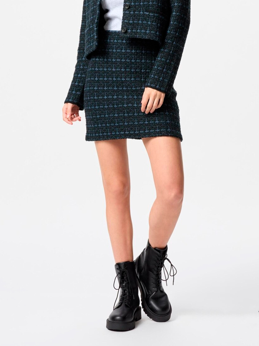 Акція на Спідниця міні осіння пряма жіноча Uniqlo 368782348 M Синя від Rozetka